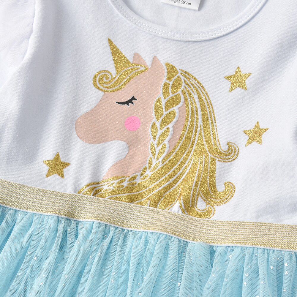 Unicorn Glitter Girl Toddler Tutu Long Sleeve Dress