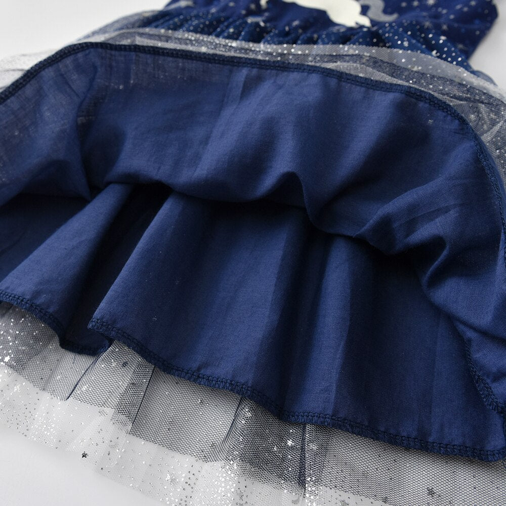 Girl Princess Dress Summer Kids Wedding Party Prom Elegant Dresses Kids Unicorn Sequins Dress