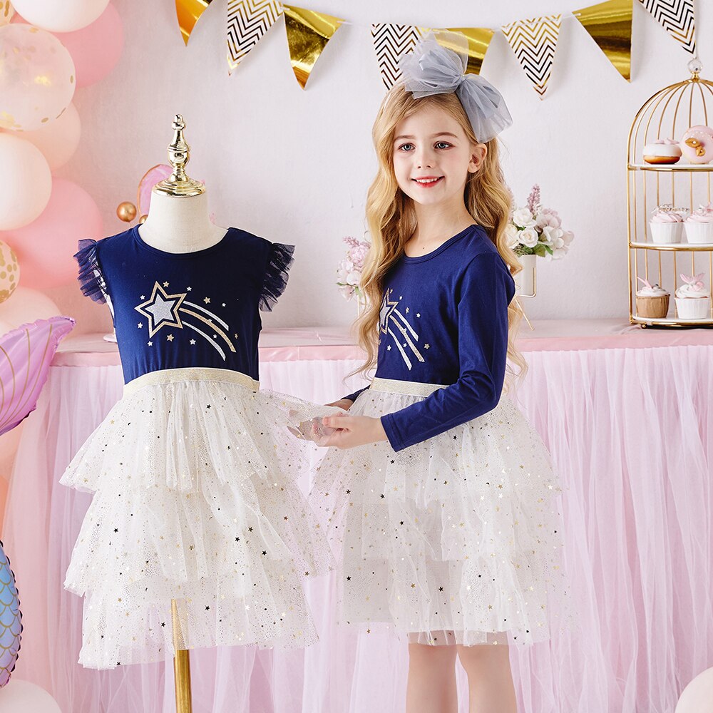 Shiny Star Princess Tulle Girl Toddler Tutu Dress for Birthday Party