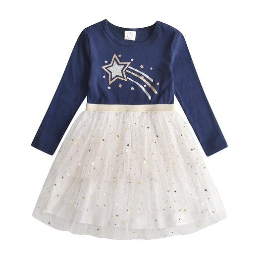 Shiny Star Princess Tulle Girl Toddler Tutu Dress for Birthday Party