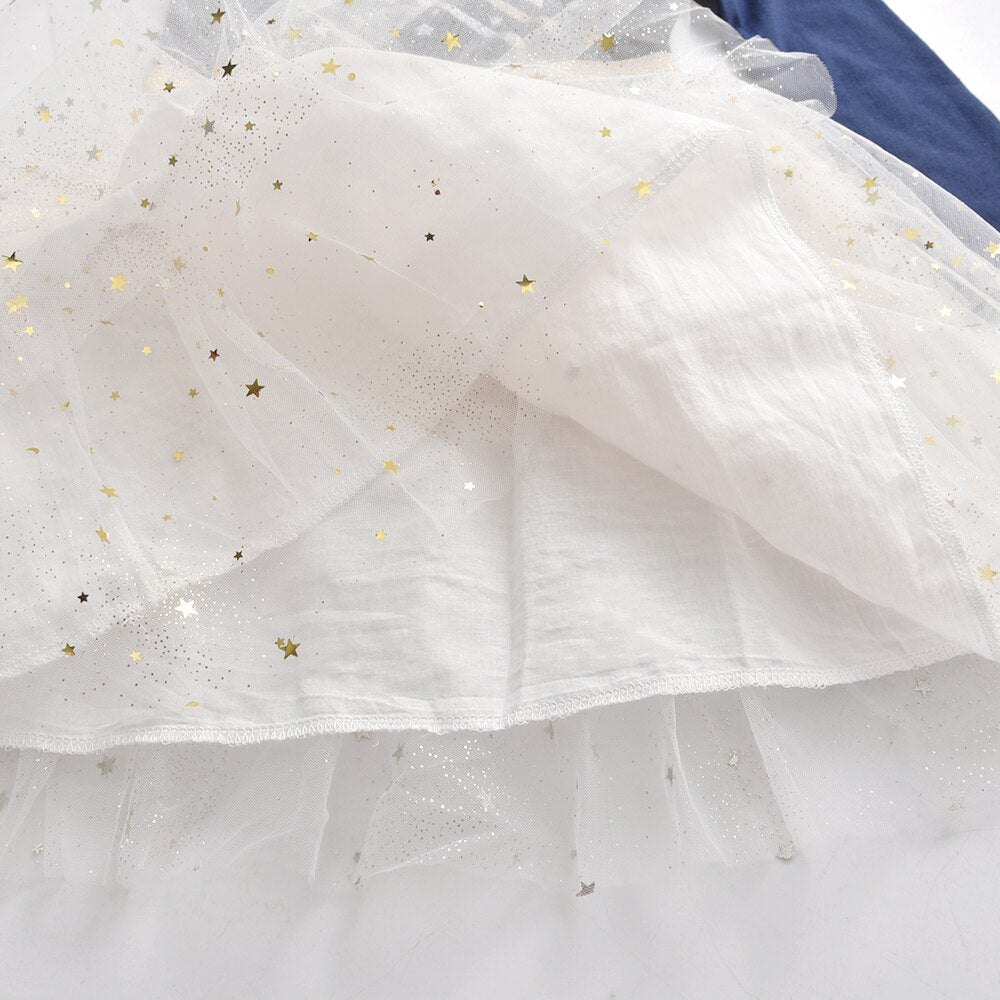 Shiny Star Princess Tulle Girl Toddler Tutu Dress for Birthday Party