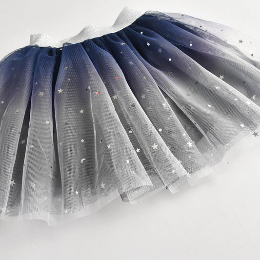 Girl Toddler Tutu Skirt Sequins Princess Layered Casual Tulle Skirt