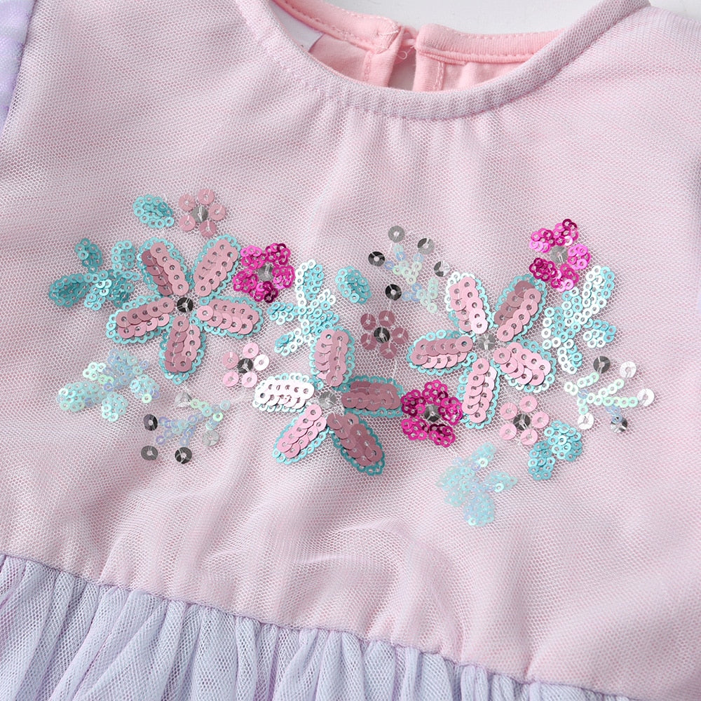 Flower Sequined Dream Style Princess Girl Toddler Tutu Girl