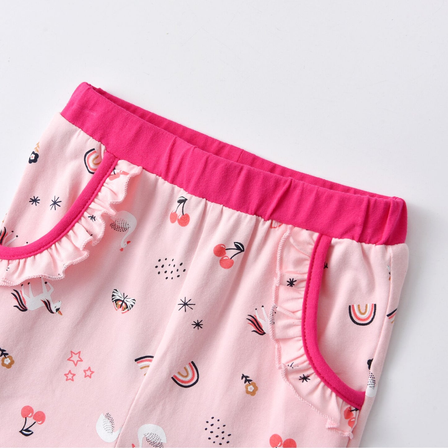 Unicorn Cartoon Print Kids Girl Toddler Cotton Skinny Leggings Pants