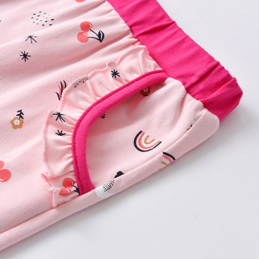 Unicorn Cartoon Print Kids Girl Toddler Cotton Skinny Leggings Pants
