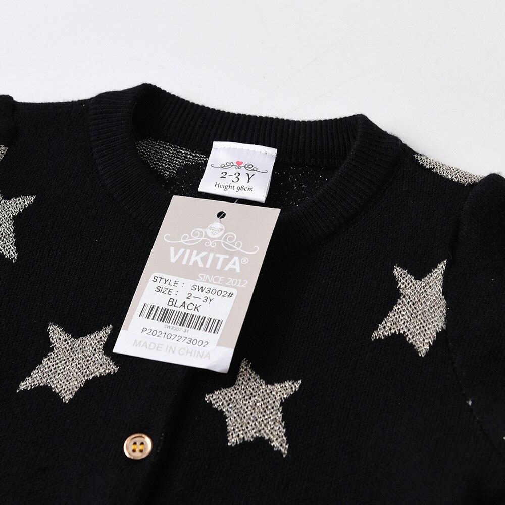 2-8Y Girls Clothes Set Star Print Cardigan Sweaters + Star Sparkle Layers Tulle Skirt