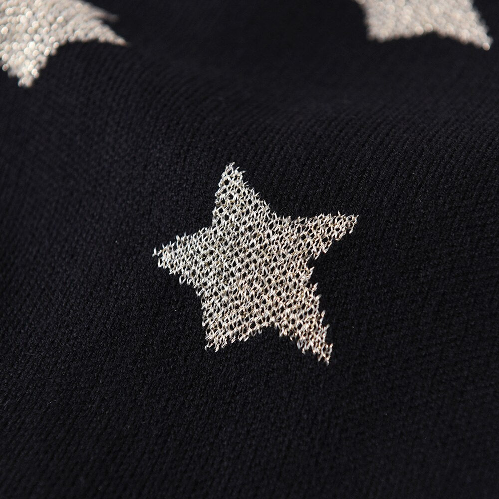 Star Print Children Cardigan Sweaters Autumn Winter Girls Outwear Outfits