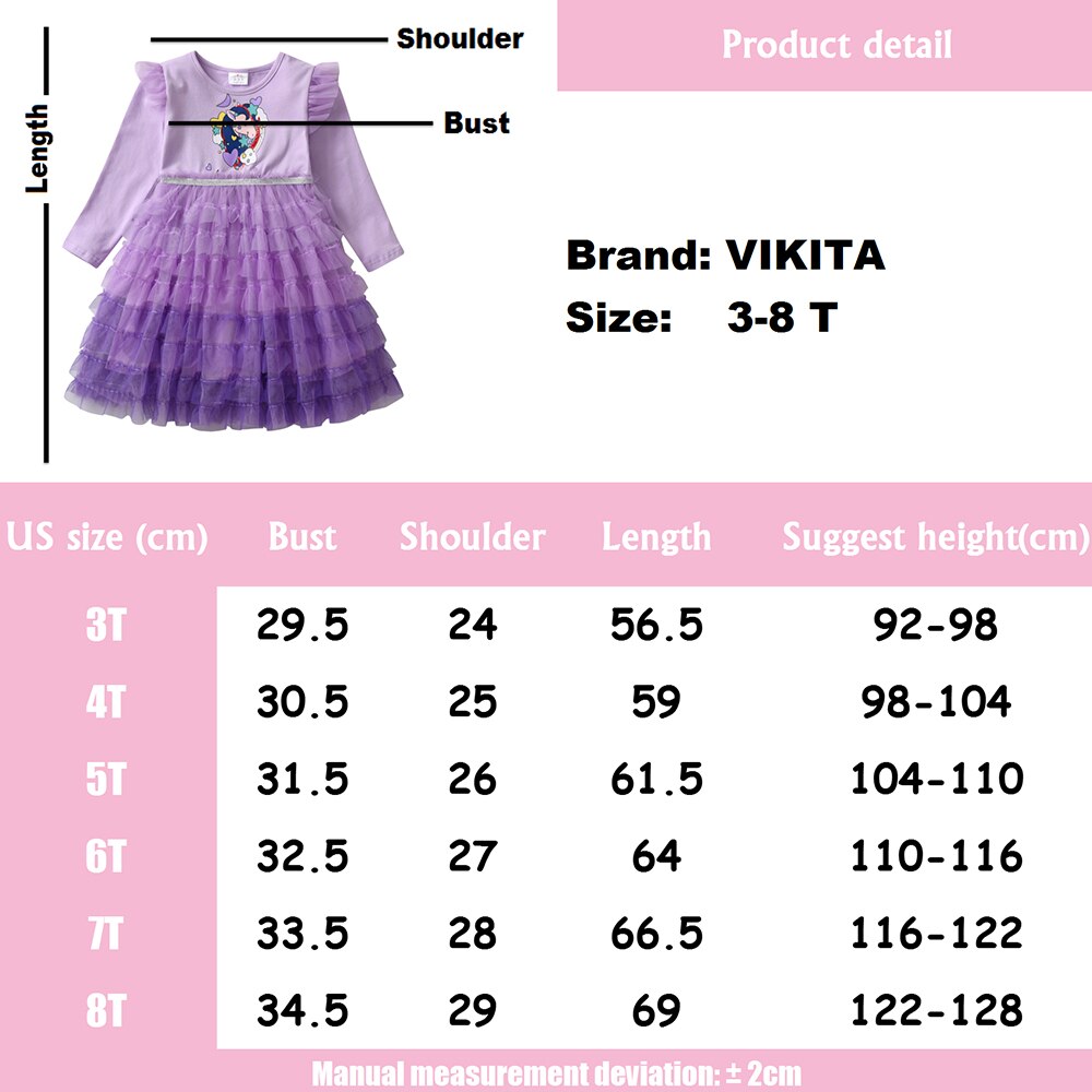 Love & Unicorn Pattern Princess Party Layered Soft Tutu Girl Toddler Dress