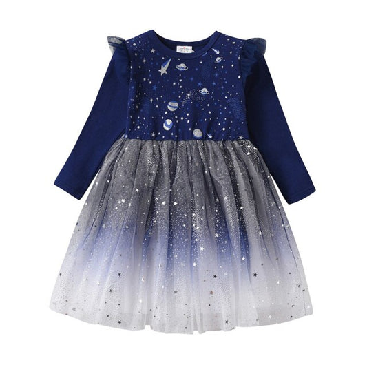 Starry Sky Pattern Princess Dream Toddler Tutu Dress