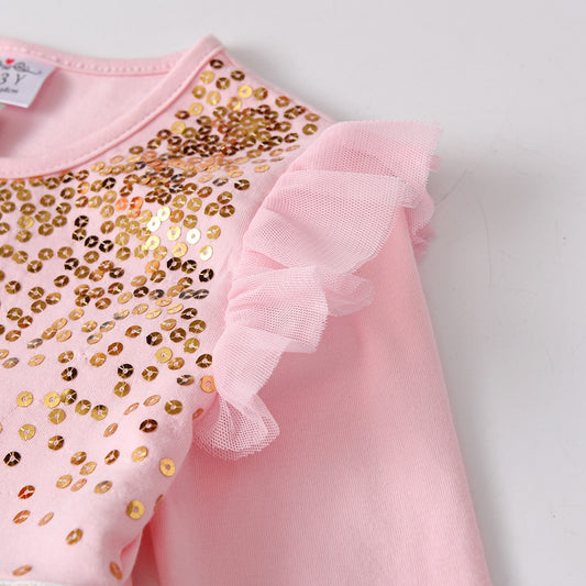 Shiny Beads Sequined Girl Toddler Princess Tutu Dress for Birthday Party