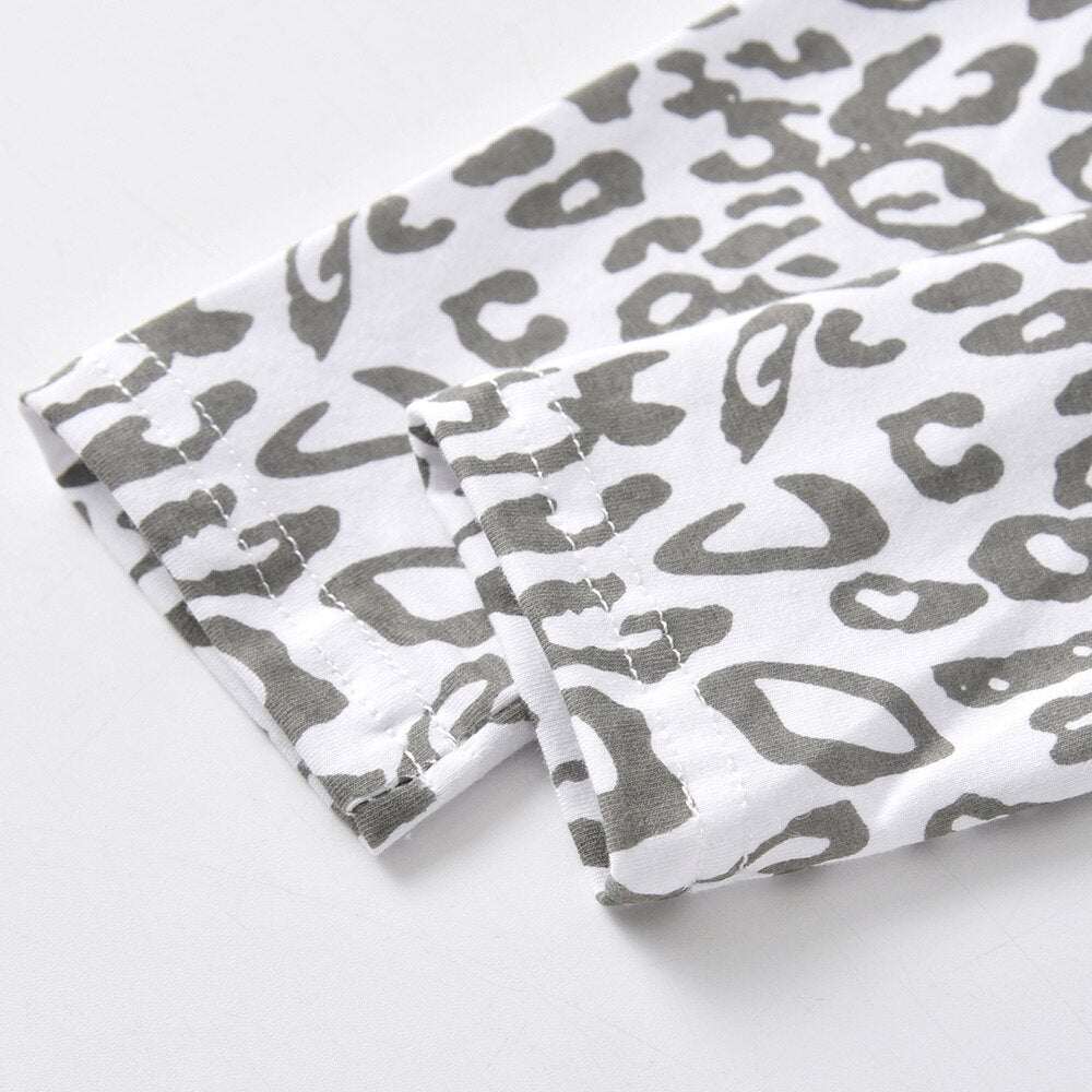 Leopard Print Skinny Pencil Leggings Pants for Girl Toddler