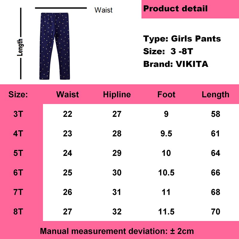 Stars Pattern Girl Toddler Leggings Skinny Autumn Winter Pants