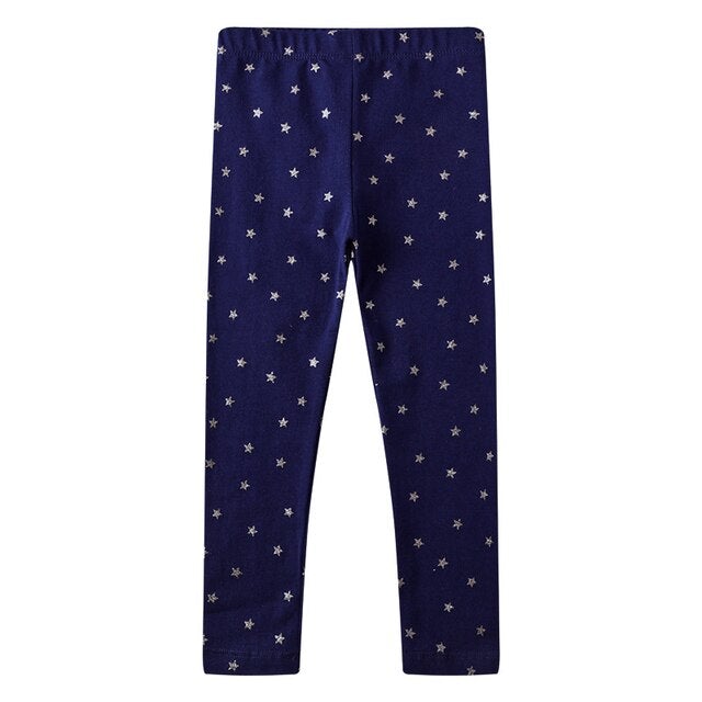 2Y-8Y Girls Clothes Set Sparkle Tulle T-shirt + Stars Pattern Girl Toddler Leggings Skinny Pants