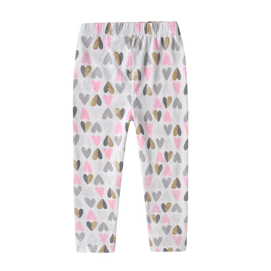 Love Heart Print Leggings Skinny Pencil Girl Toddler Pants
