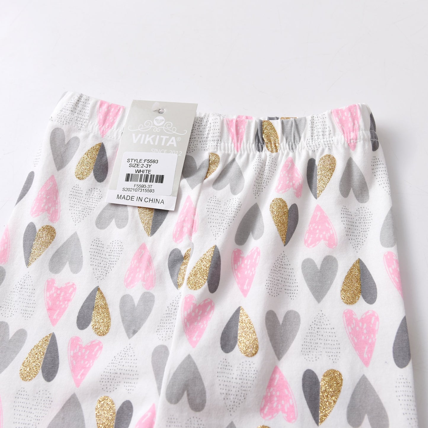 Love Heart Print Leggings Skinny Pencil Girl Toddler Pants