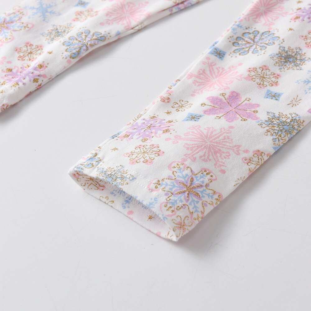 Snow Pattern Leggings Elastic Skinny Pencil Girl Toddler Pant