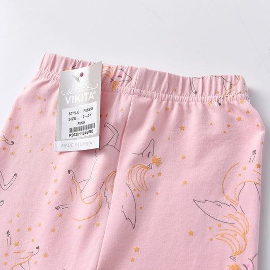 Unicorn Pattern Cartoon Girl Toddler Leggings Pants 3 to 8 Years