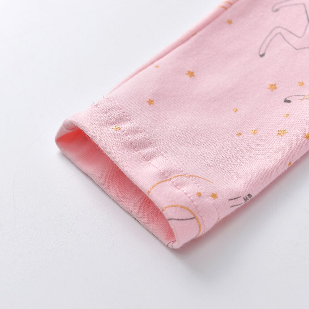 Unicorn Pattern Cartoon Girl Toddler Leggings Pants 3 to 8 Years