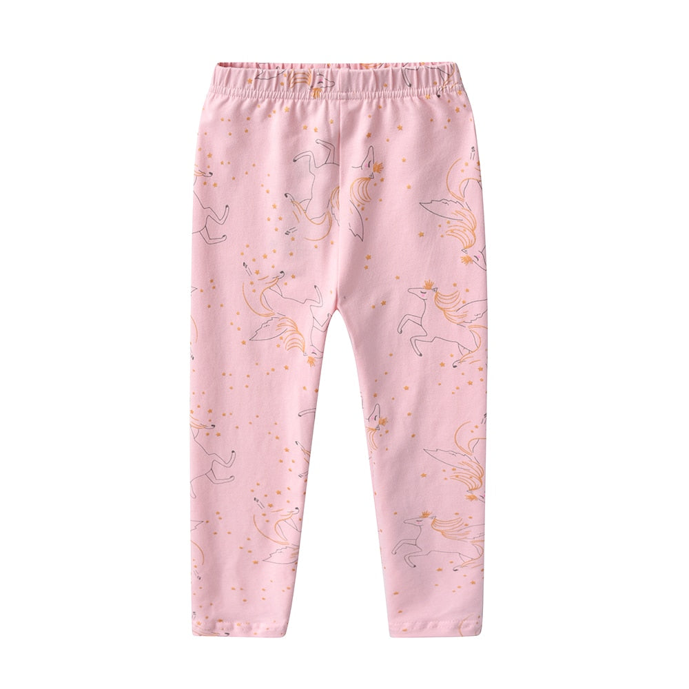 Unicorn Pattern Cartoon Girl Toddler Leggings Pants 3 to 8 Years
