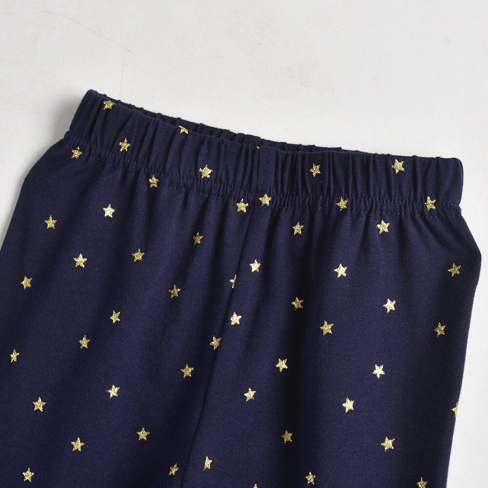 Star Glitter Cotton Skinny Girl Toddler Pants Leggings Children Spring Autumn Pant
