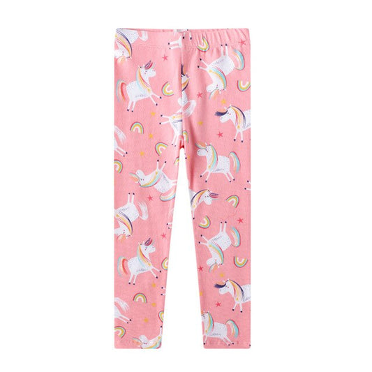 Cartoon Unicorn Girl Toddler Leggings Pants Fall Skinny Cotton Pant