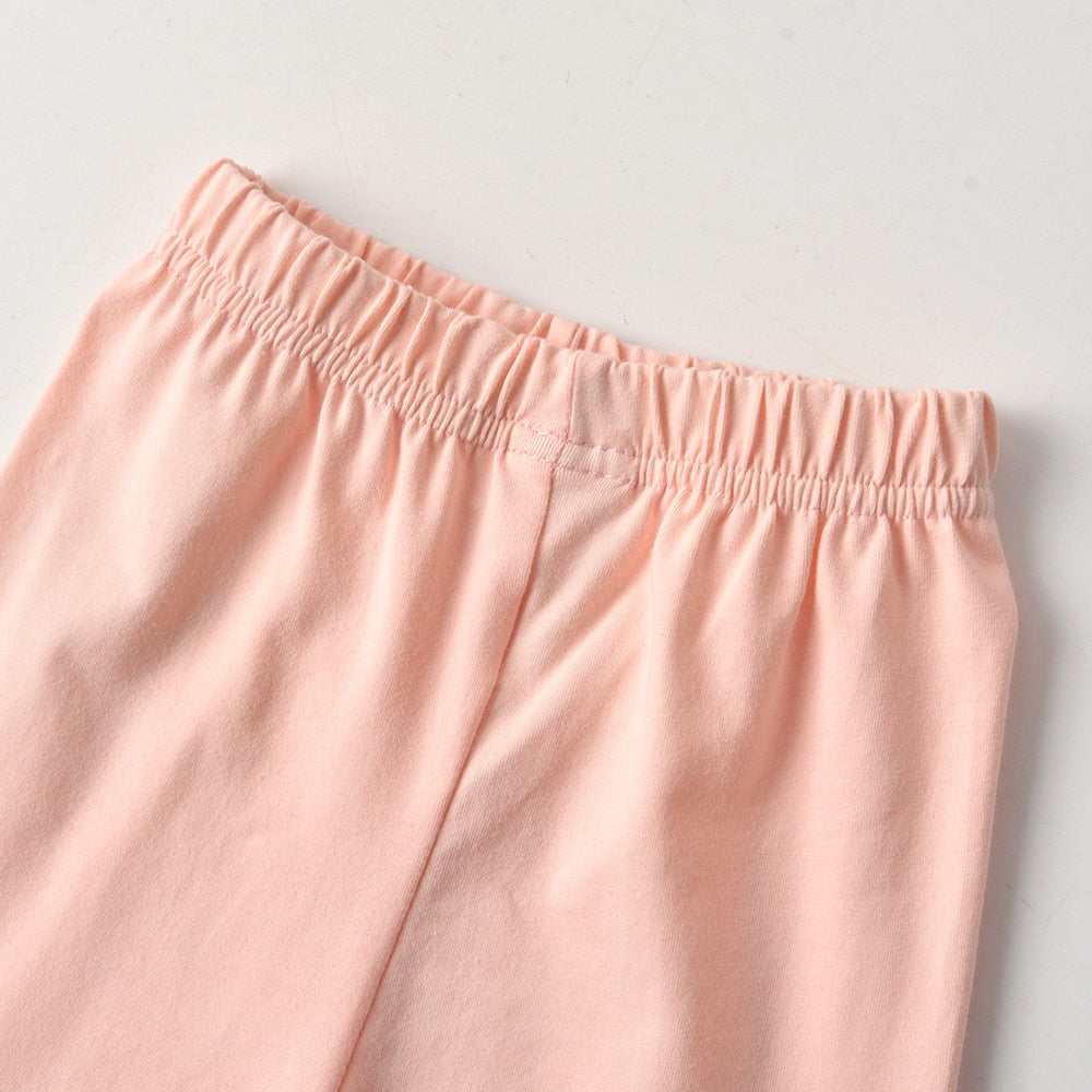 Love Hearts Print Spring Autumn Trousers for Girl Toddler Slim Elastic Trousers Cotton Pencil Pants