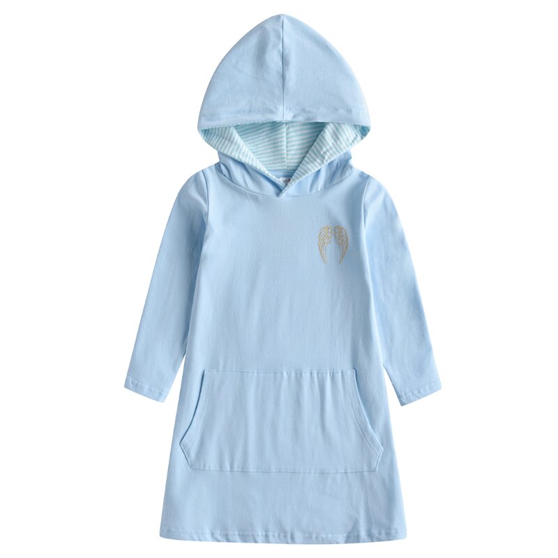 Angle Wing Sequins Girl Toddler Winter Cotton Hooded Dress