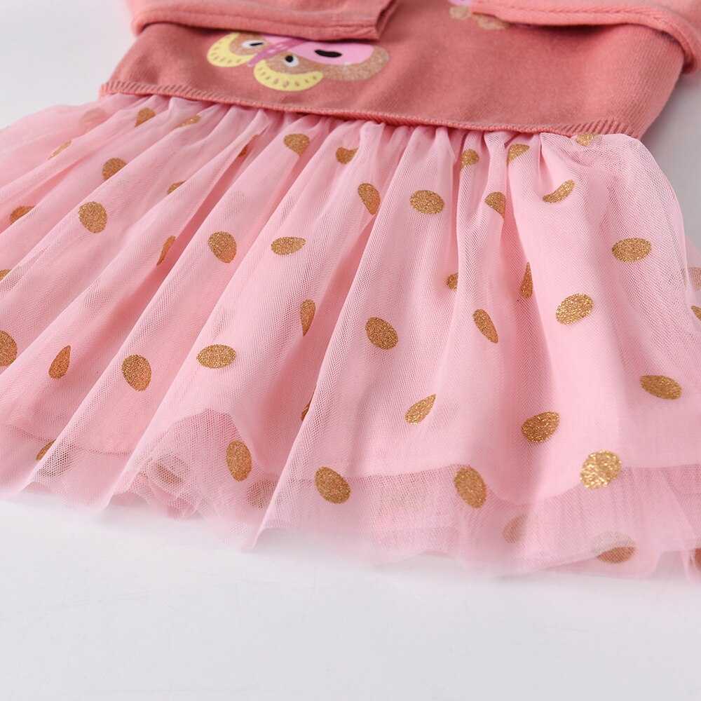 Butterfly Pattern Bot Tulle Girl Toddler Sweater Dress for Winter