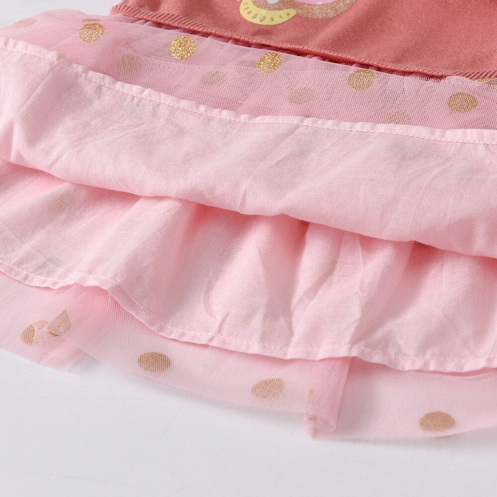 Butterfly Pattern Bot Tulle Girl Toddler Sweater Dress for Winter