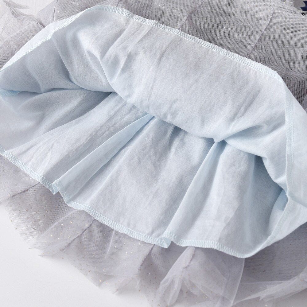 Unicorn Printed Layered Cake Tulle Girl Toddler Dresses Long Sleeve Party Wedding Brithday Dress