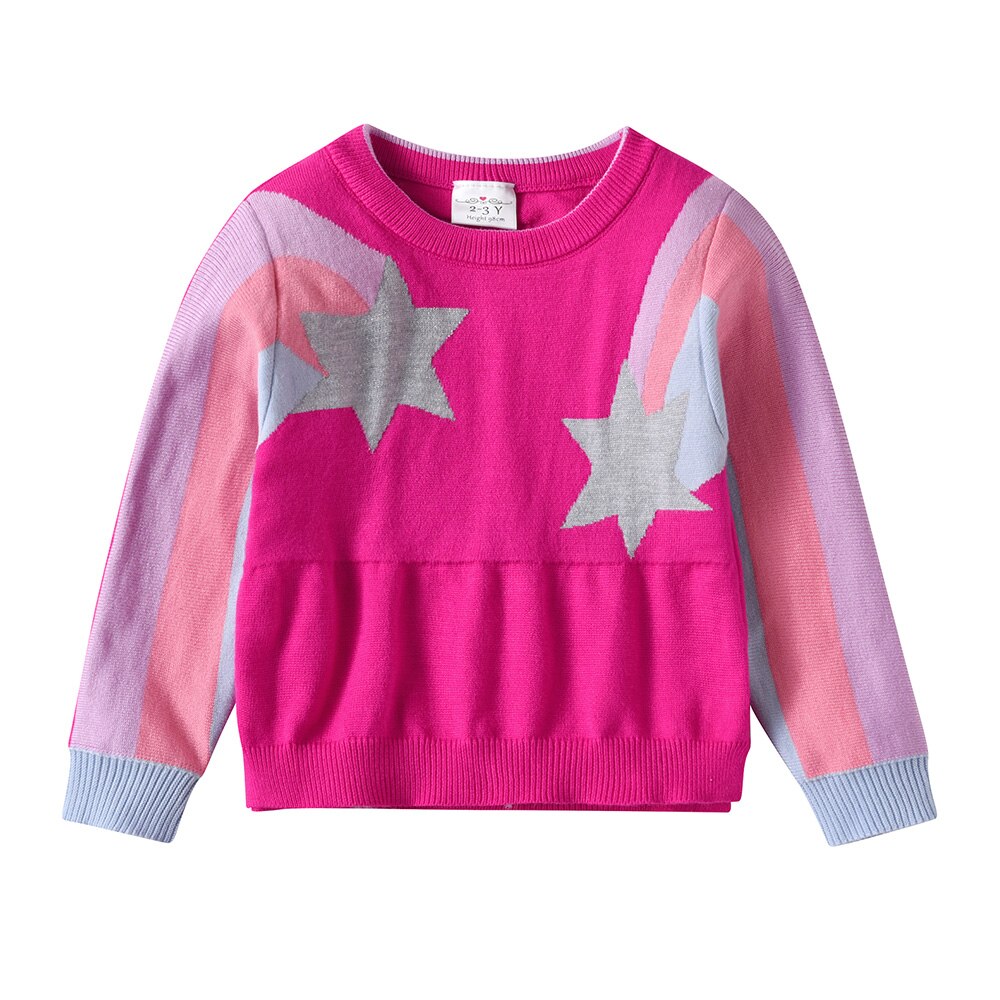 Comet Star Long Sleeve Girl Toddler Autumen Winter Cotton Pullover Sweater