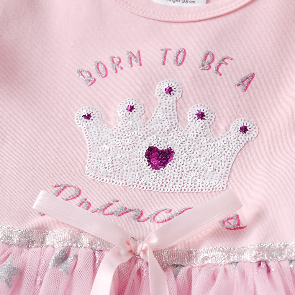 Sequins Princess Star Bottom Tulle Gathered Tutu Dress for Girl Toddler 3-8T