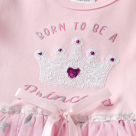 Sequins Princess Star Bottom Tulle Gathered Tutu Dress for Girl Toddler 3-8T