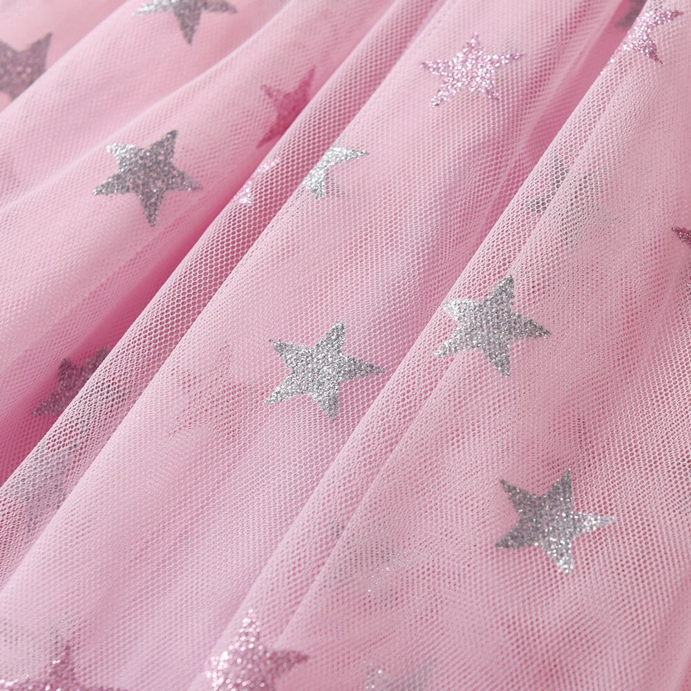 Sequins Princess Star Bottom Tulle Gathered Tutu Dress for Girl Toddler 3-8T