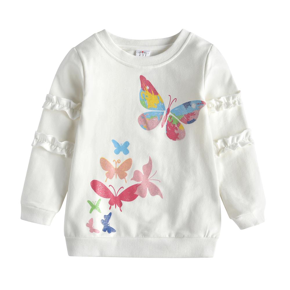 Butterfly Print Sweatshirt and Pink Bowknot Tutu Skirt Girl Toddler Clothing Sets