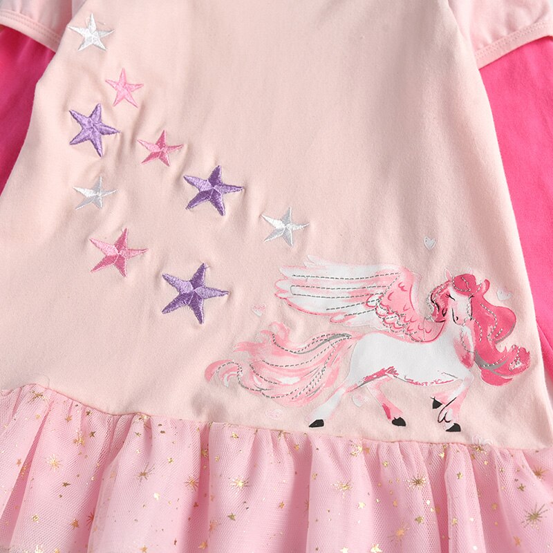 Unicorn Pink Sweatshirt Top and Rainbow Leggings Pant Girl Toddler Clothing Set