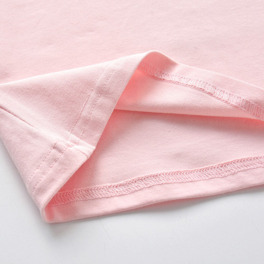 Girls Short Sleeve T-Shirt Sparkle Sequins Rabbit Tulle Ruffle Short Sleeve Casual Pink Top