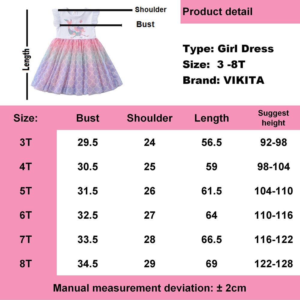 2Y-8Y Girls Summer Dress Purple Mermaid Sleeveless Tulle Tutu Dress