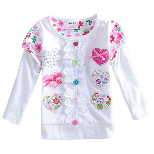 VIKITA T Shirts for Girls Long Sleeve T Shirt Baby T Shirt Child Clothes Wear Tops Cartoon Princess T-shirts for Kids L339 MIX